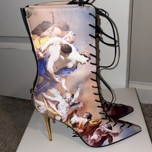 Artistic Lace-Up Ankle Boots